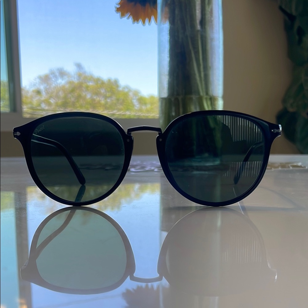Persol Black Round Sunglasses